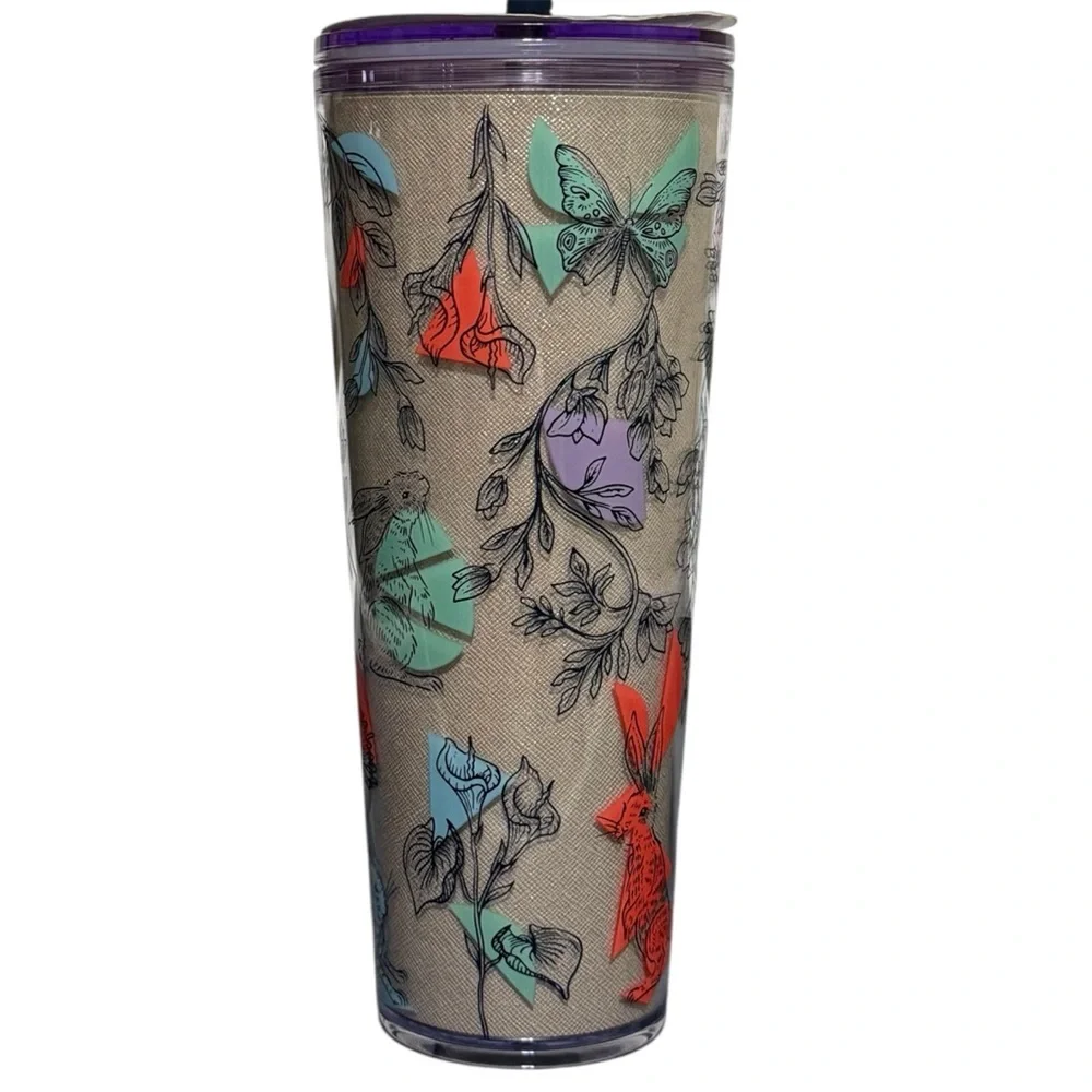 NWT Starbucks Spring 2024 Easter Bunny Topper Cold Cup Tumbler 24 Oz Venti